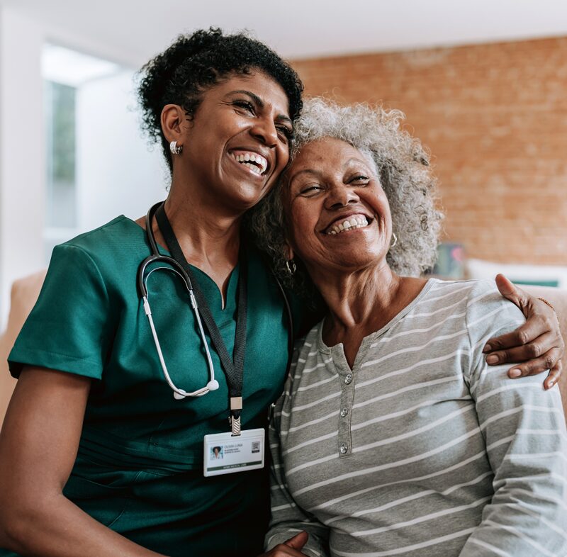 Nurse caring for patient